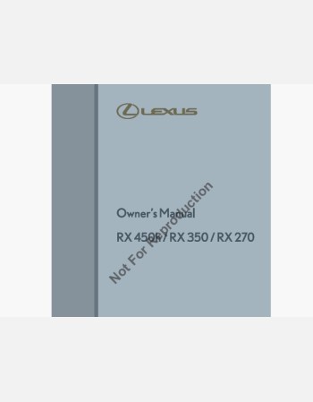 lexus rx 2012-2013 owners manual in english